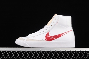 NIKE Blazer Mid'77 Vintage Trail Blazers graffiti hook retro high-top casual board shoes CW7580-100