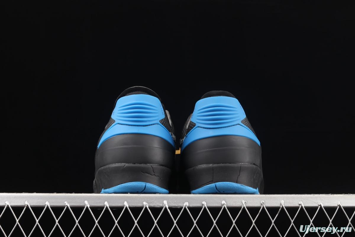 OFF-White x Air Jordan 2 Low SP AJ2 Joe 2 black and white color matching basketball shoes DJ4375-004