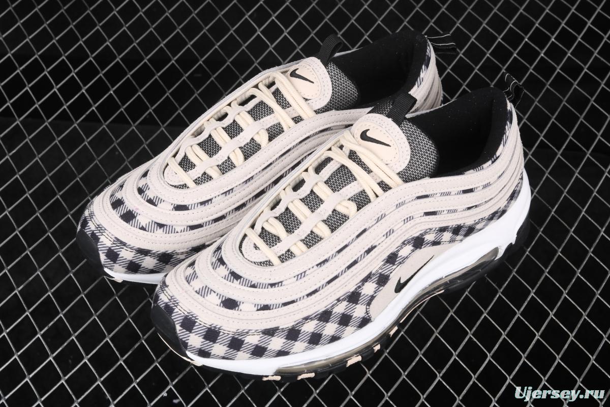 NIKE Air Max 97 Premium checkerboard retro bullet trend air cushion casual running shoes 312834-201