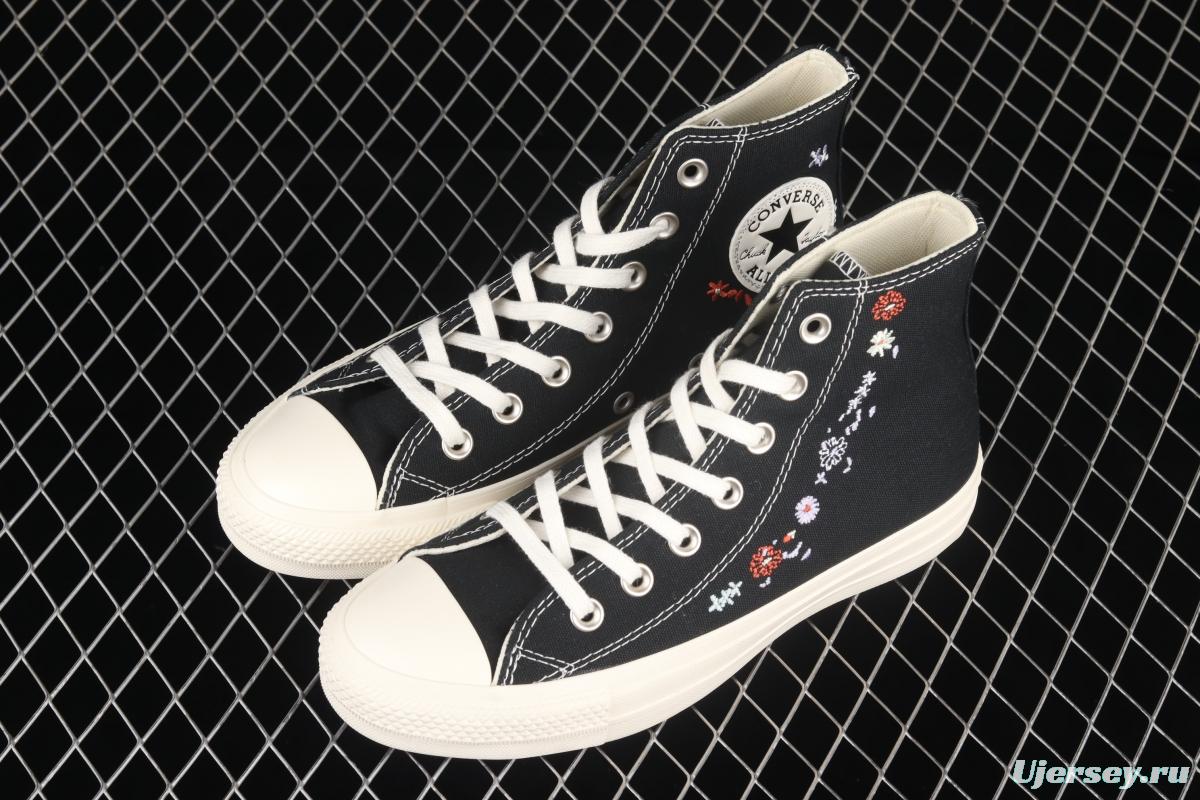Converse Chuck 70s embroidered floret high top casual board shoes A01585C