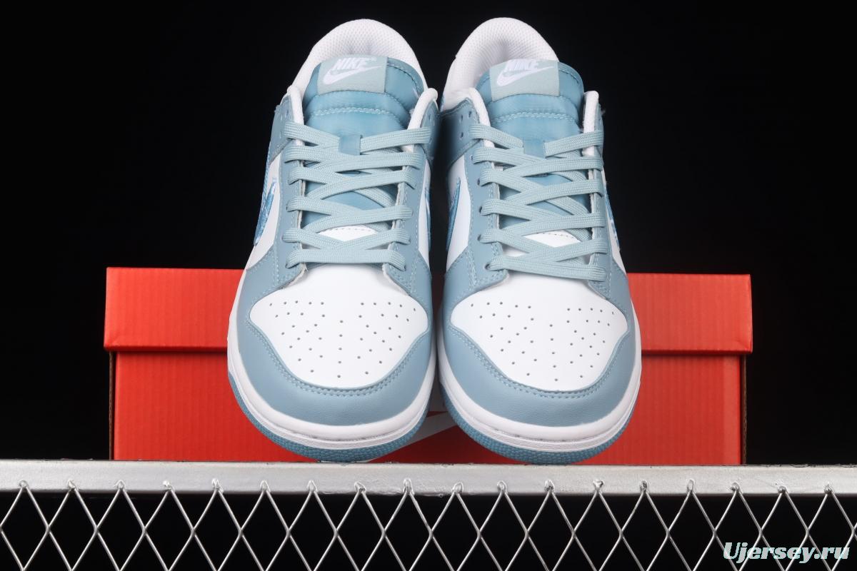 NIKE DUNK Low Green/blue paisley turquoise Paisley SB rebound fashion casual board shoes DH4401-101