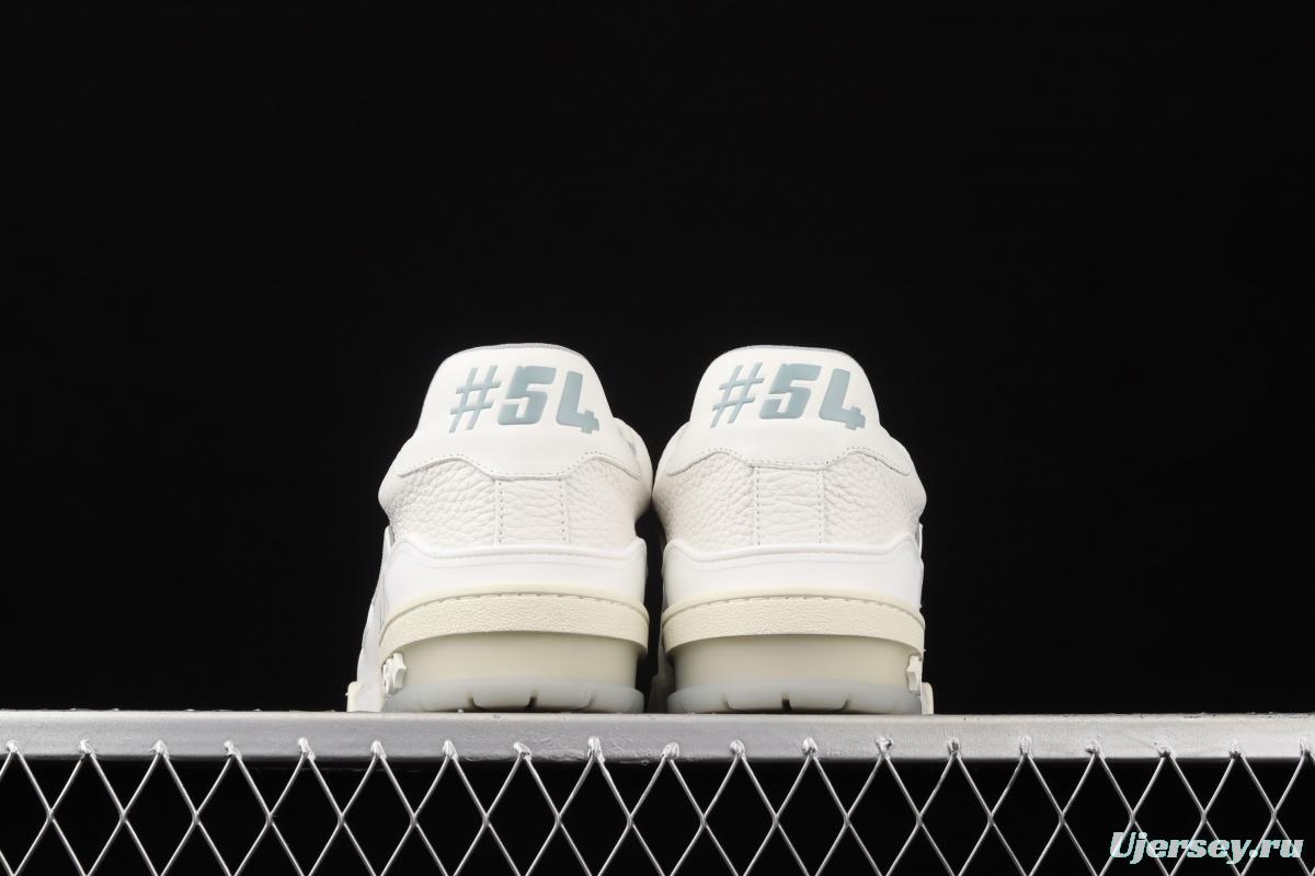Authentic LV 2021ss early spring fashion catwalk sneakers 400N White