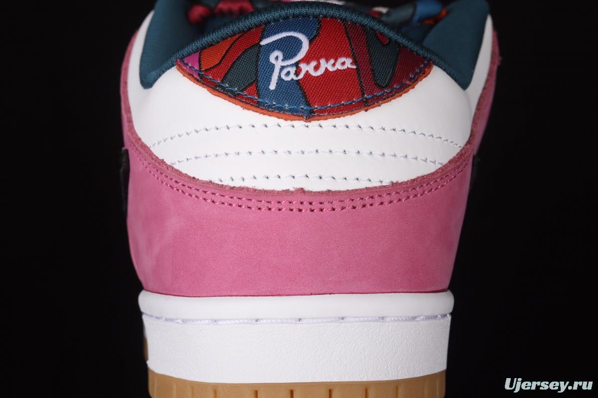 Parra x Nike SB DUNK Low Multi-Color 2021 Slam Dunk Series low-side leisure sports skateboard shoes mandarin duck color difference splicing double small hooks DH7695-2021