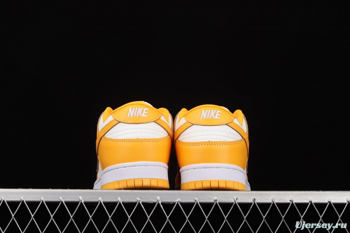 NIKE DUNK Low SB dunk series white and yellow color matching low-side leisure sports skateboard shoes DD1503-800