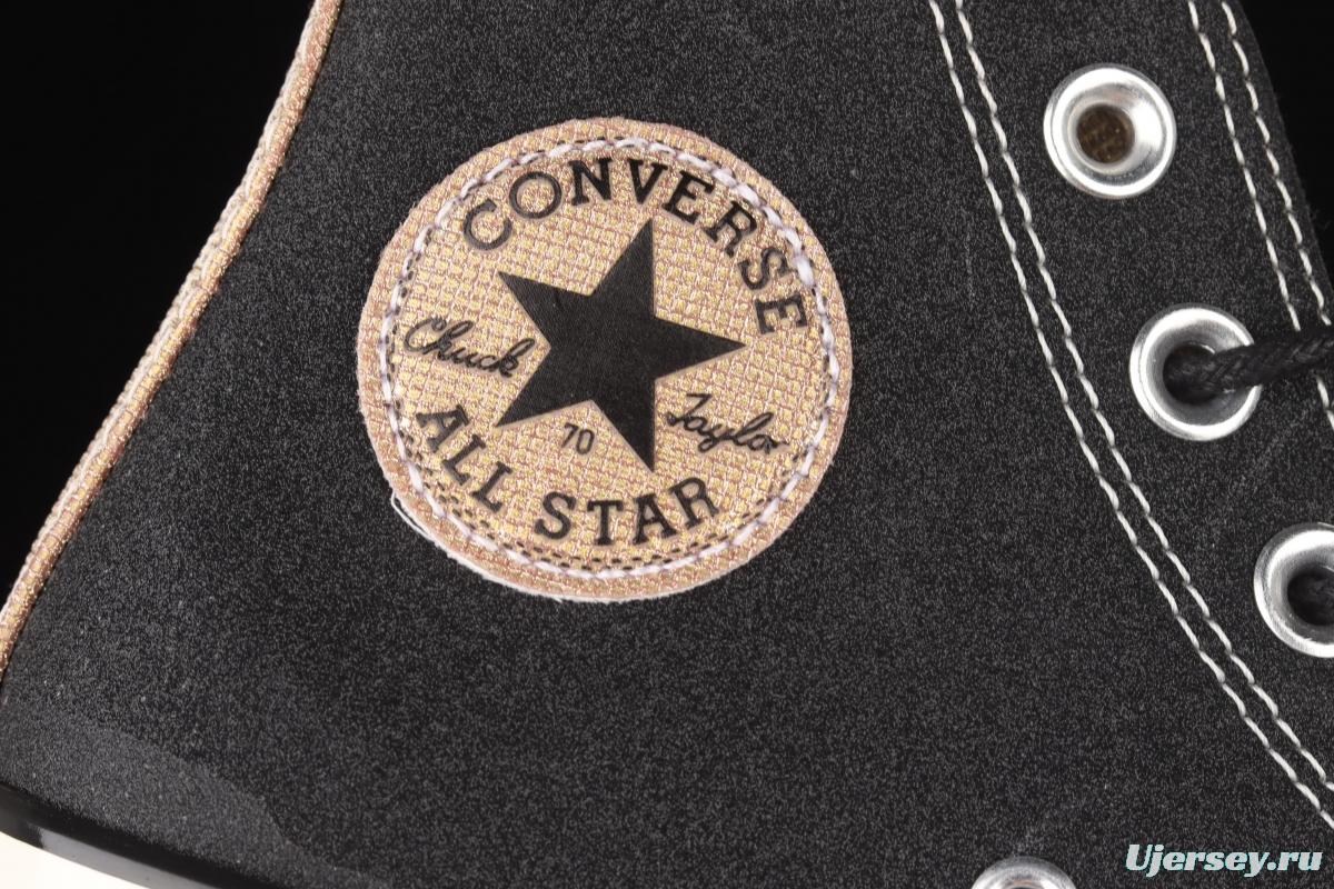 Converse Chuck Taylor All Star Converse black shiny high-top casual board shoes 572265C