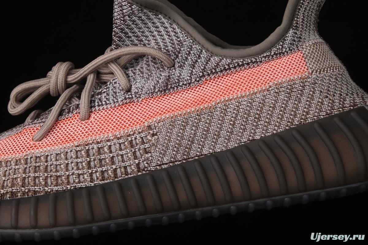 Adidas Yeezy 350 Boost V2 Ash Stone GW0089 Darth Coconut 350 second generation hollowed-out volcanic lime powder color matching