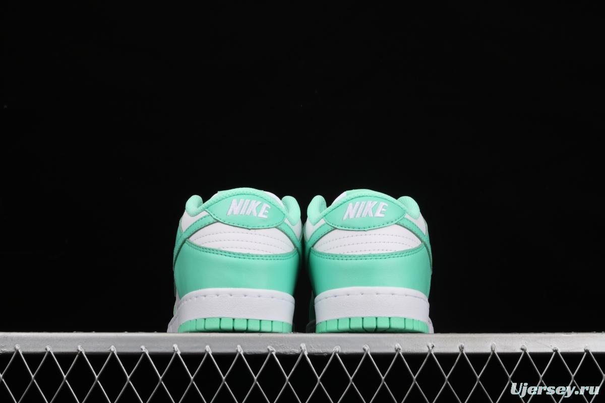 NIKE SB DUNK Low White/Green Glow Tiffany Green White Slam Dunk Series low side leisure sports skateboard shoes DD1503-105