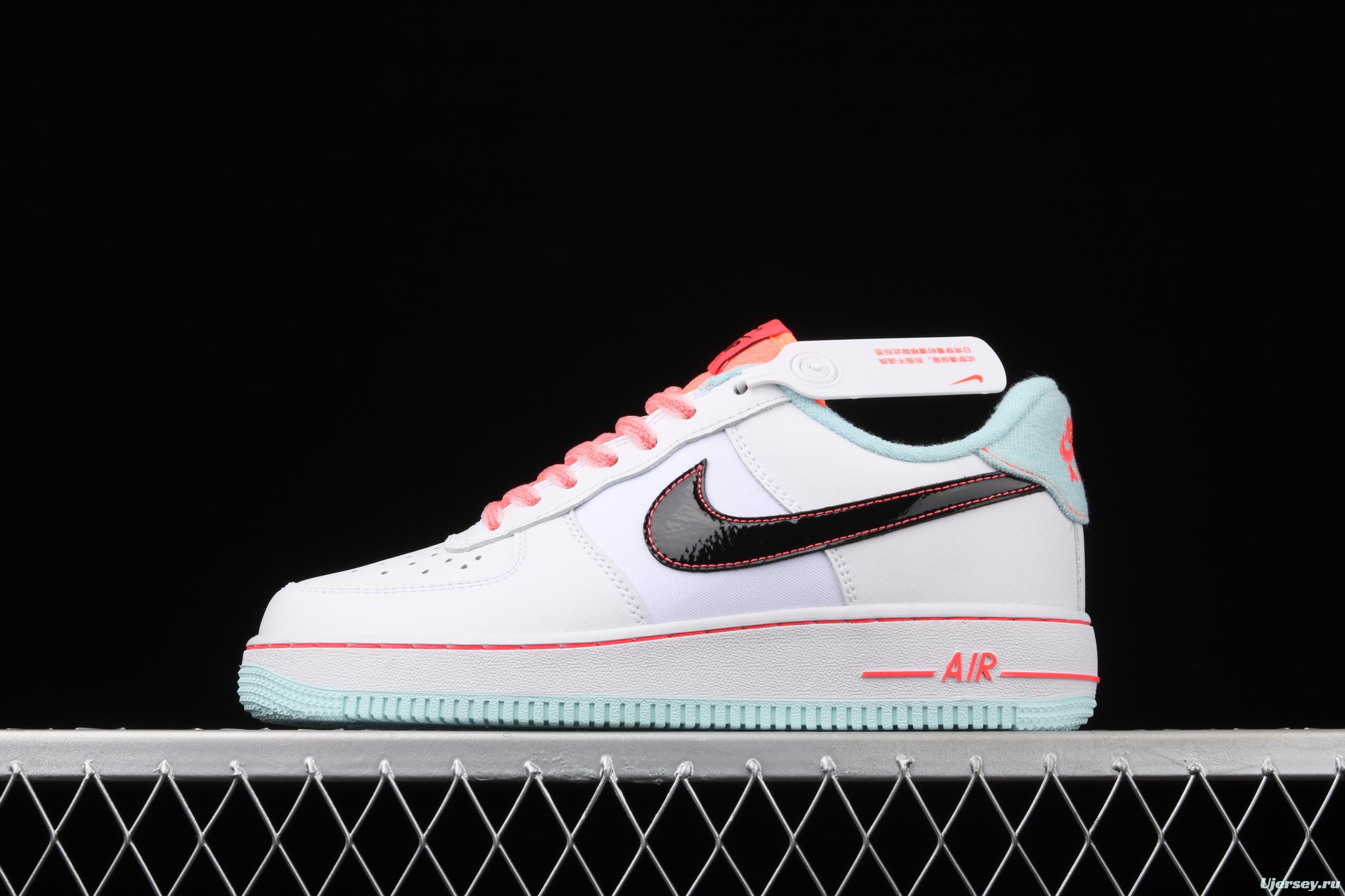 NIKE Air Force 11607 LV8 GS White/Black-Flash South Coast new color low-top casual board shoes DD7709-100