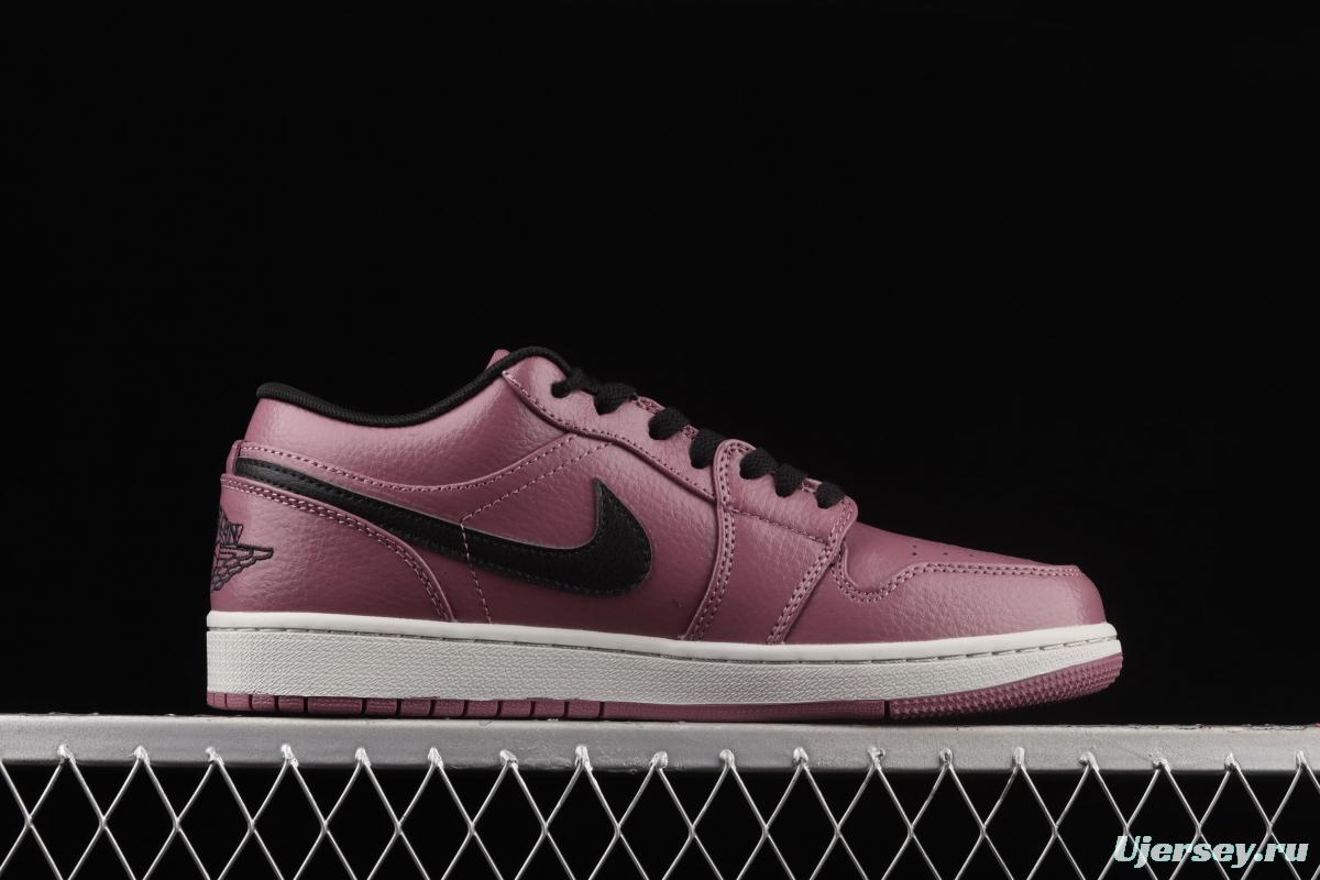 Air Jordan 1 Low Magenta magenta black low gang culture leisure sports board shoes DC7268-500