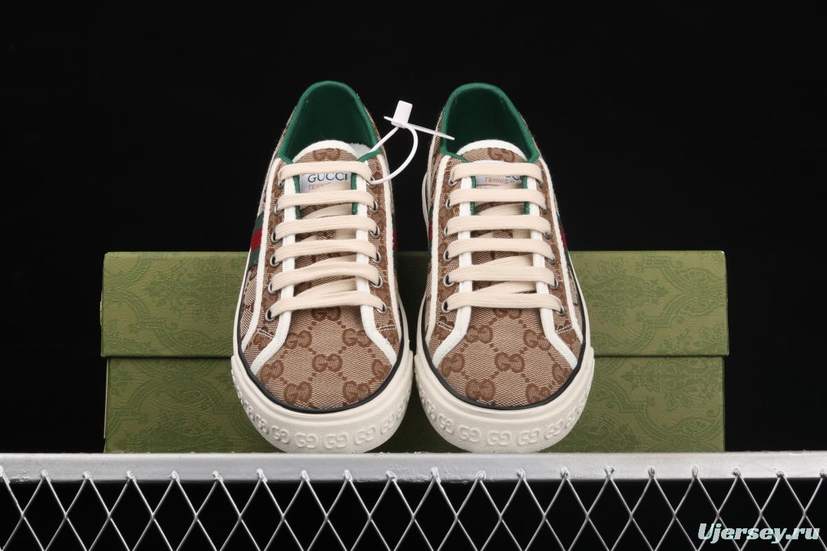 Gucci Tennis 1977 Print Sneaker canvas printed retro leisure sports board shoes