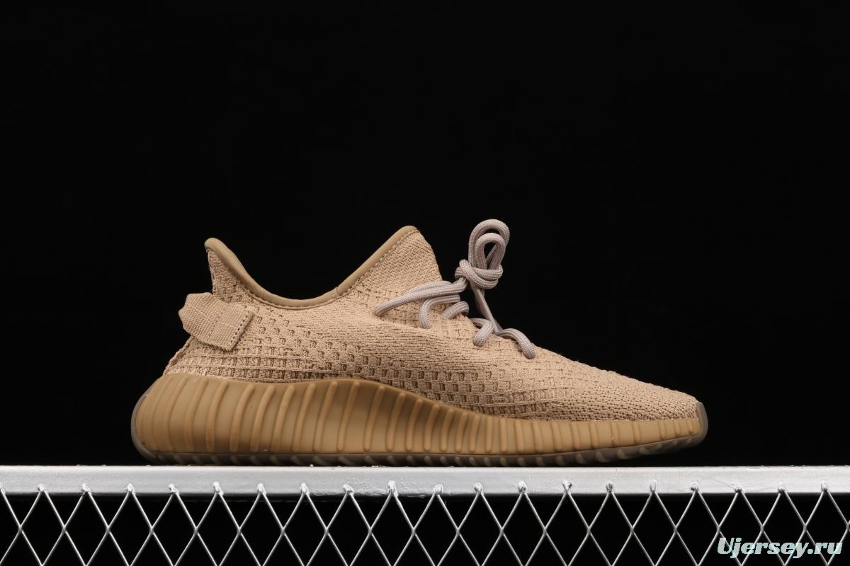 Adidas Yeezy Boost 350 V2 FX9033 Darth Coconut 350 second generation hollowed-out sesame gray angel color BASF popcorn