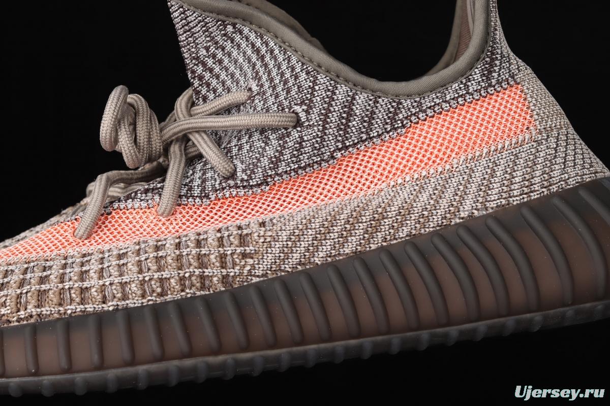 Adidas Yeezy 350 Boost V2 Ash Stone GW0089 Darth Coconut 350 second generation hollowed-out volcanic lime powder color BASF Boost original