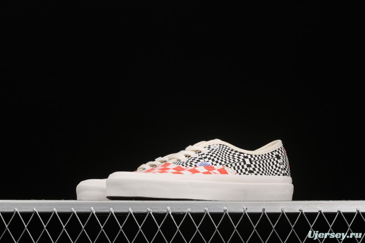 Vans Vault OG Authentic Lx high-end branch line impact color checkerboard retro low-side canvas skateboard shoes VN0A4BV91XL