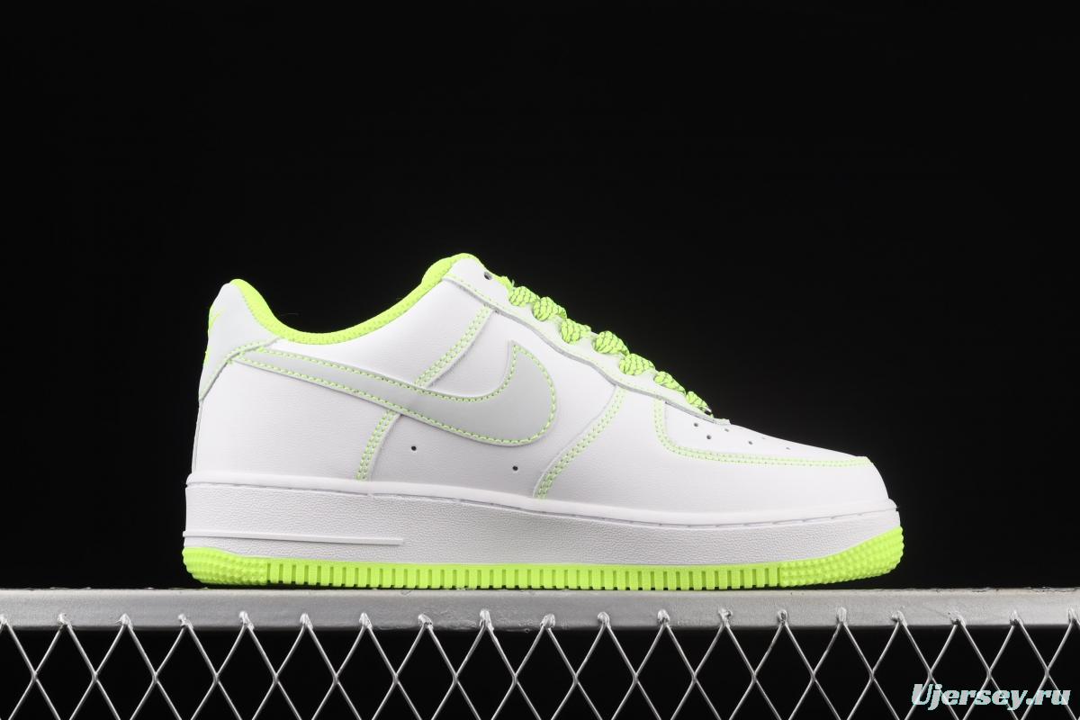 NIKE Air Force 1x 07 Low lemon yellow 3M reflective low-top casual board shoes 350823-002