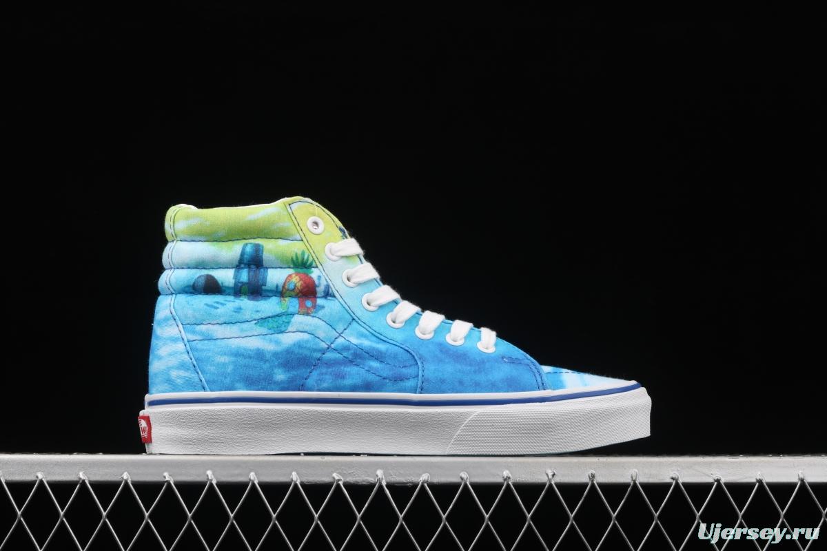 SpongeBob x Vans Sk8-Hi theme animation joint series of high-top casual board shoes VN0A32QQZAW