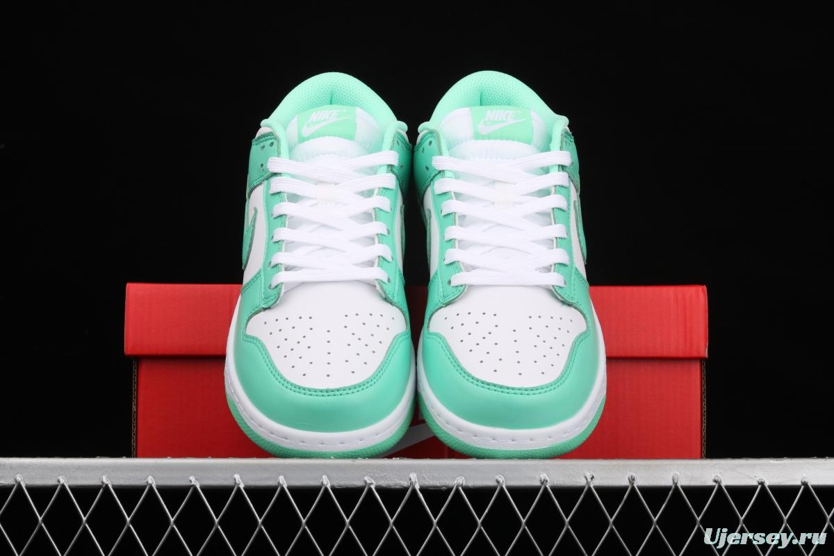 NIKE SB DUNK Low White/Green Glow Tiffany Green White Slam Dunk Series low side leisure sports skateboard shoes DD1503-105