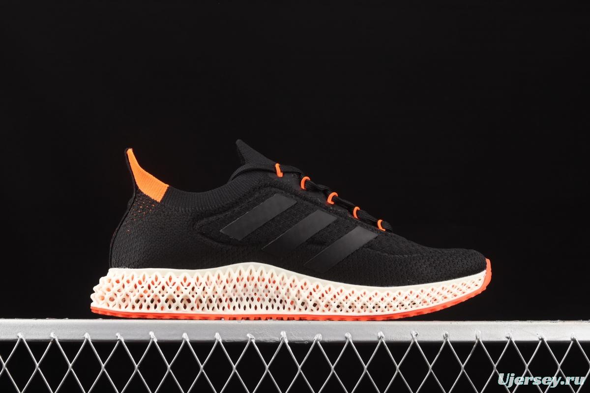 Adidas 4D FWD FY3963 black solar red 4D printed running shoes