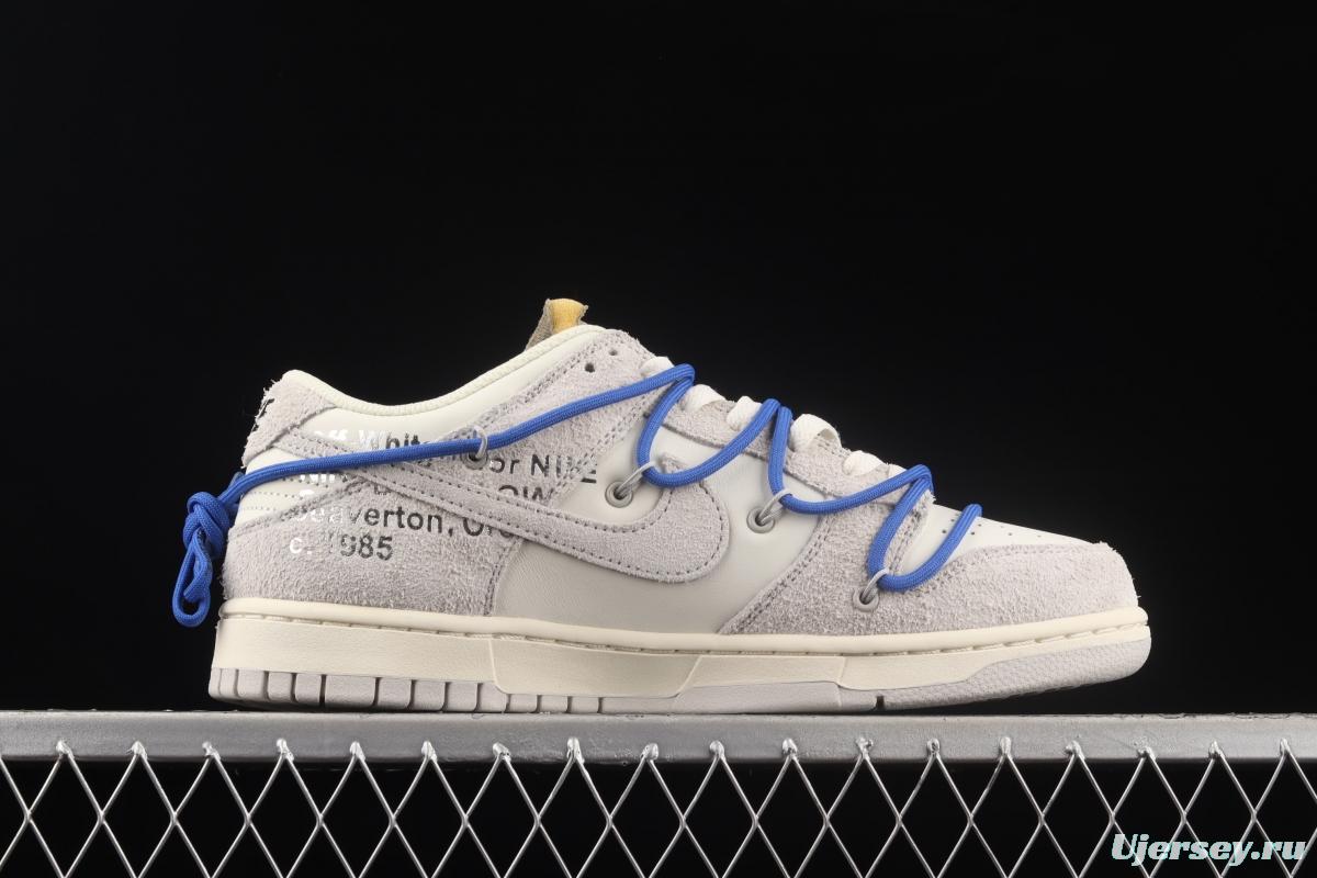 OFF-White x NIKE DUNK Low OW suede SB buckle rebound fashion casual board shoes DJ0950-104