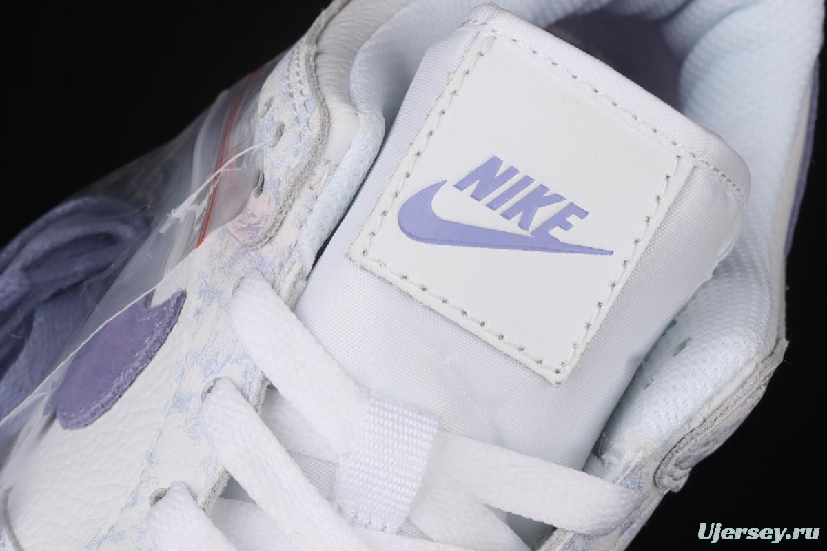 NIKE SB DUNK Low Prm white light purple color SB buckle rebound fashion leisure board shoes DM9467-500