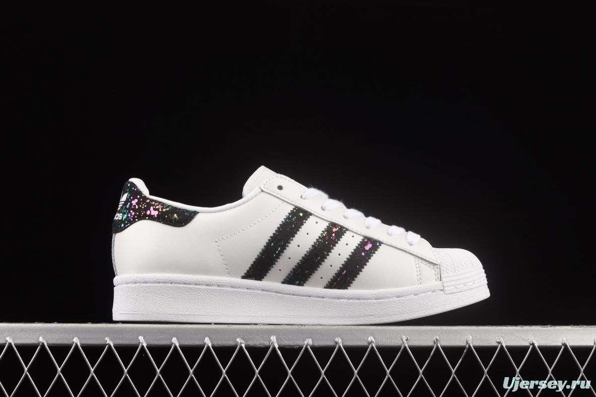 Adidas Originals Superstar H04237 shell head child fun graffiti decoration leisure board shoes