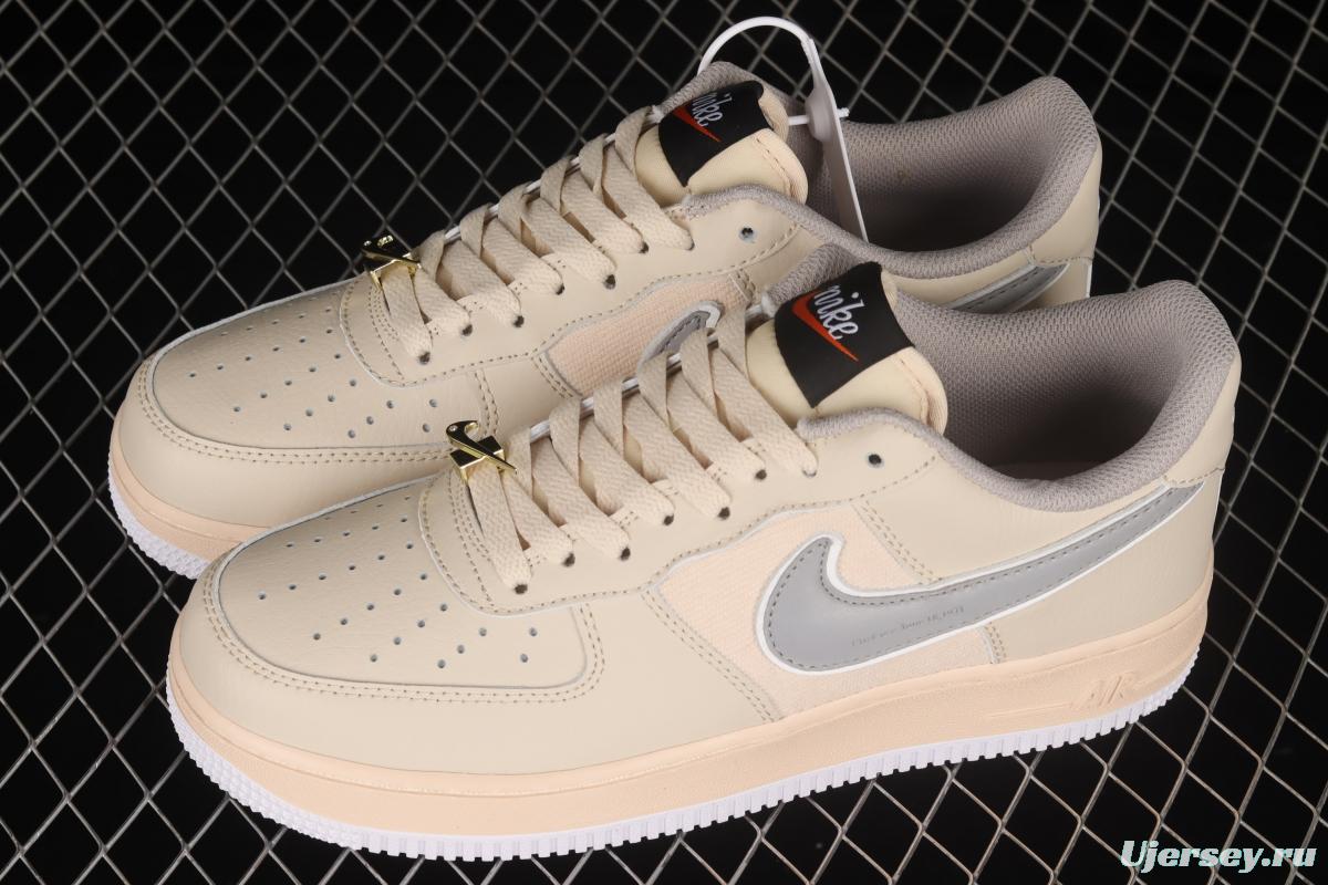 NIKE Air Force 1' 07 Low beige color 3M reflective low-top casual board shoes DJ7015-991