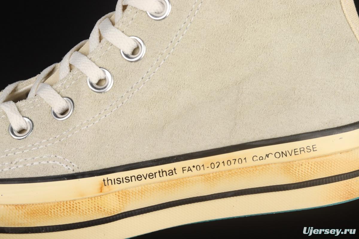 Thisisneverthat x Converse Chuck Taylor All Star 1970's Converse 2022 new suede high upper shoes 172395C