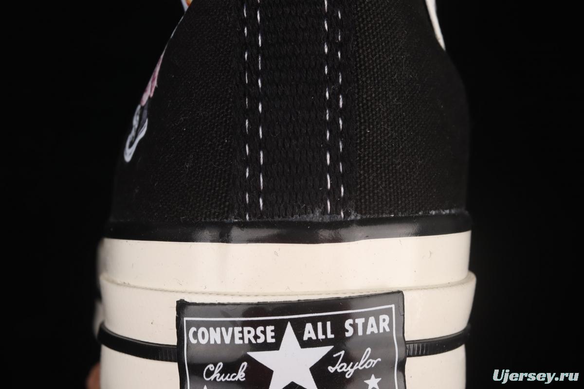 Converse Chuck 1970's cartoon bear joint name classic graffiti limited edition Samsung elevation top casual board shoes 162050C