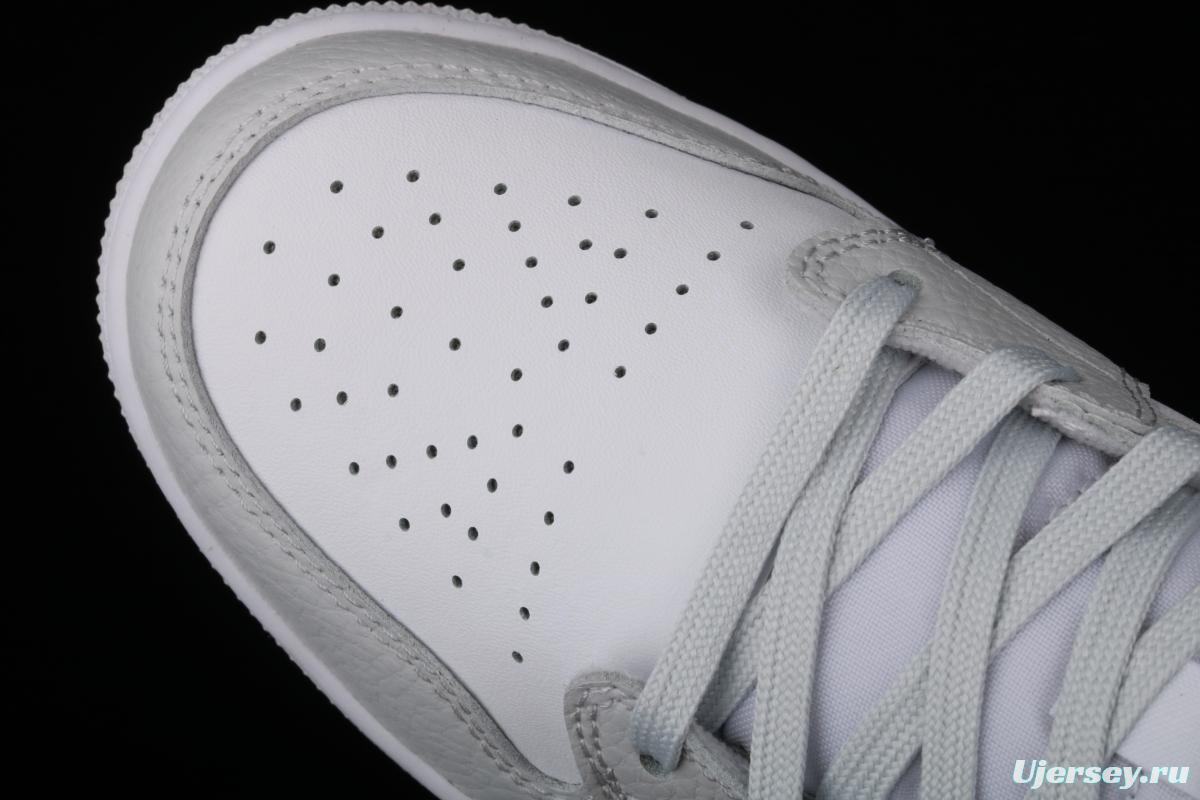 Air Jordan 1 Mid GS White Grey camouflage Bang Basketball shoes DD3235-100