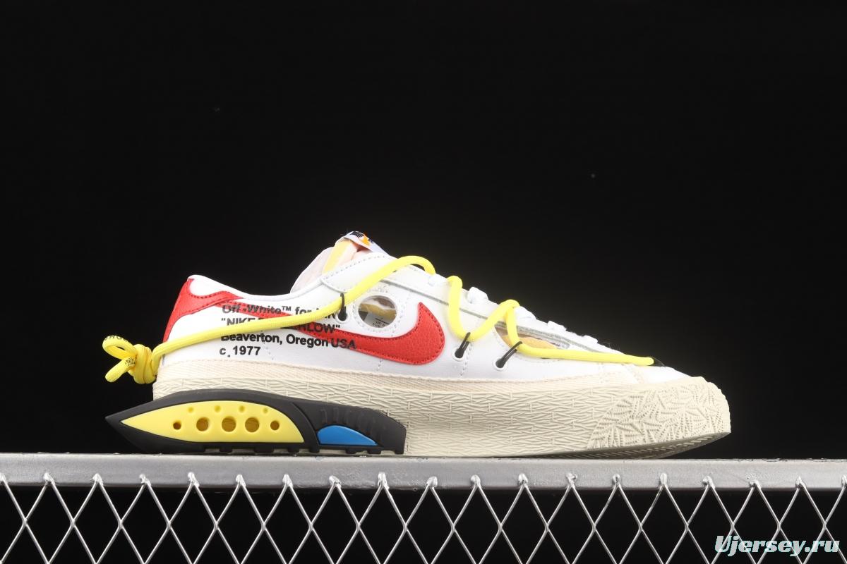 OFF-White x NIKE Blazer Low co-branded deconstruction style trailblazer low upper shoes DH7863-100