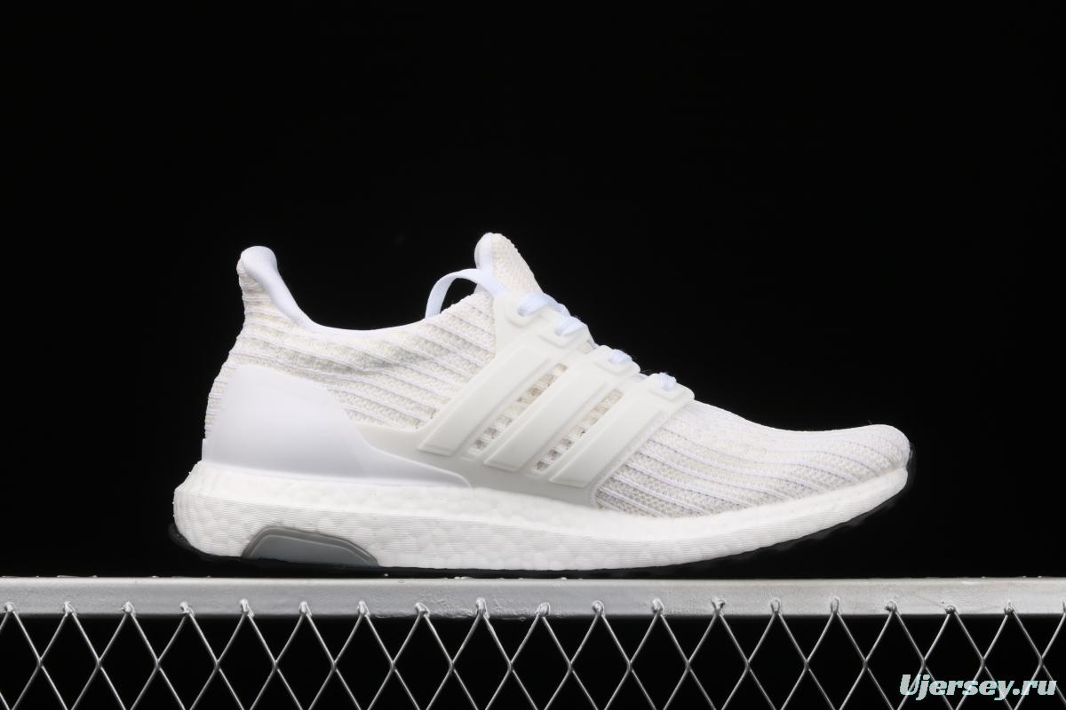 Adidas Ultra Boost 4.0BB6168 fourth generation knitted striped pure white UB