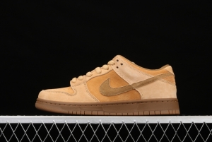 NIKE SB DUNK Low Pro wheat color deciduous yellow low-top sports skateboard shoes 883232-700