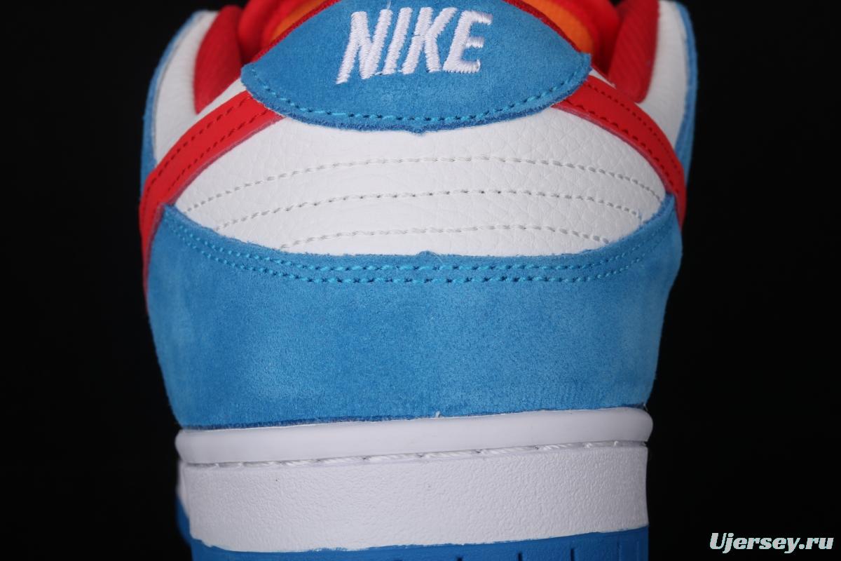 NIKE SB DUNK Low Doraemon robot cat theme color matching low upper skateboard shoes 819674-420