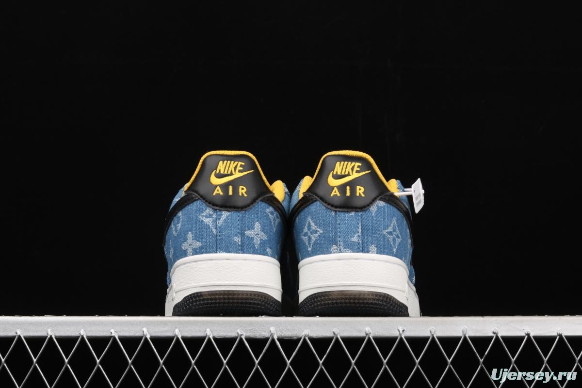 NIKE Air Force 1y07 Levitte denim series LV co-named leisure sports board shoes 315111-222,