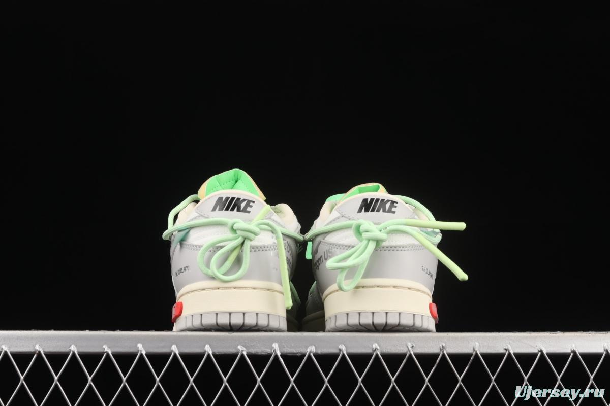 OFF-White x NIKE DUNK Low OW grey leisure sports skateboard shoes DM1602-108