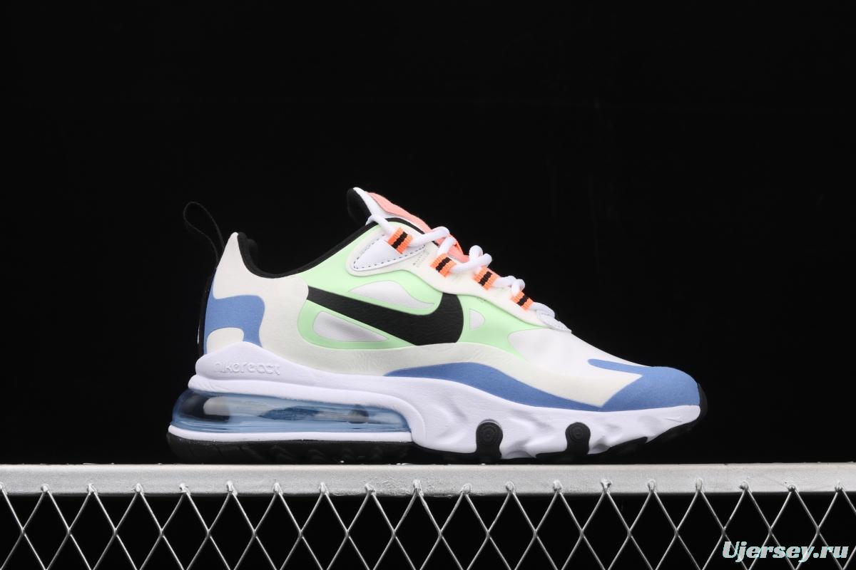 NIKE Air Max 270React new high-frequency mesh function half-palm air cushion running shoes CU7833-100