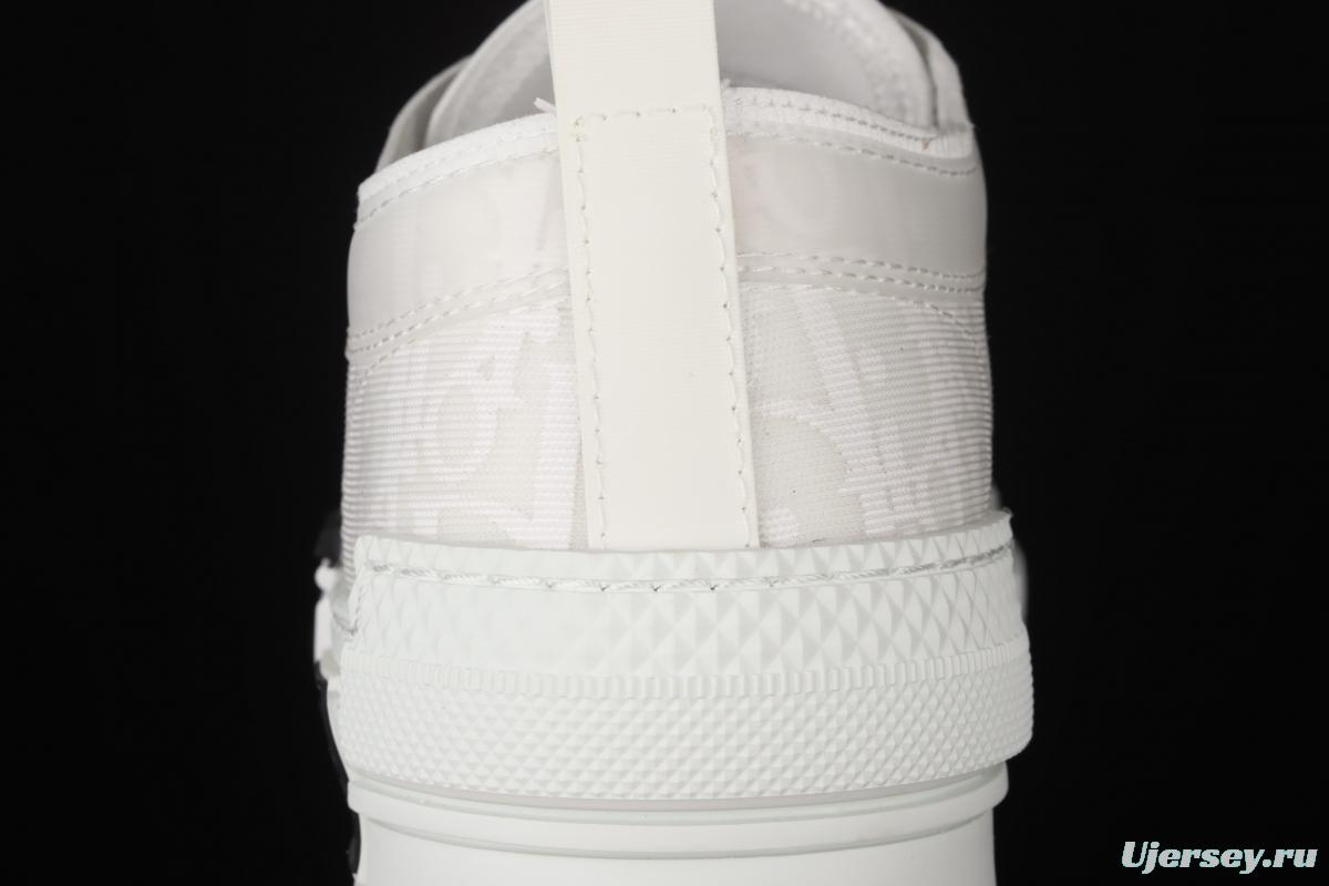 Authentic Dior B23 Oblique low Top Sneakers Dior CD ghosting low upper board shoes 3SH118YJR 063 White