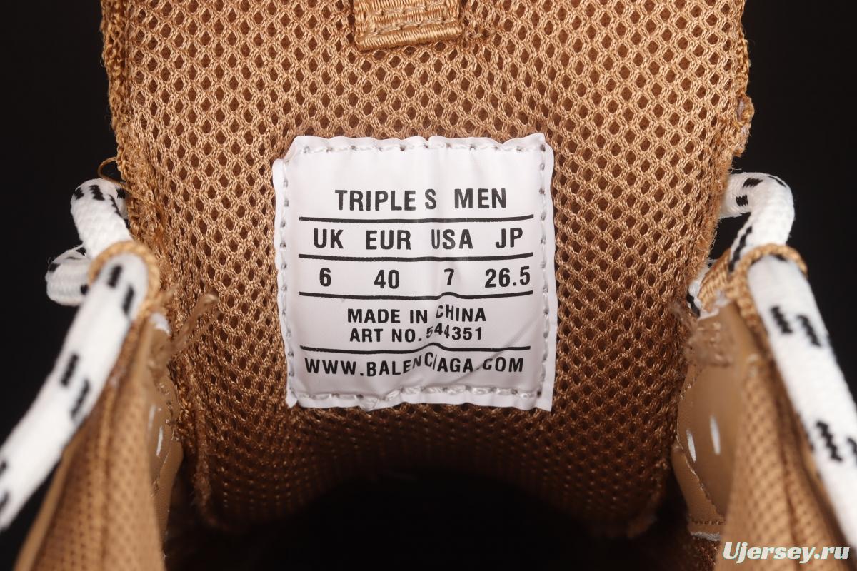 Balenciaga Triple S 3.0 full-combination nitrogen crystal outsole W2GA12706 for retro casual running shoes
