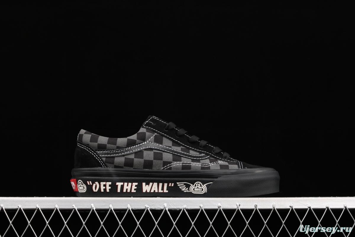 Vans X Se Bilkes Style 36 joint black low-top casual board shoes VN0A54F64YT