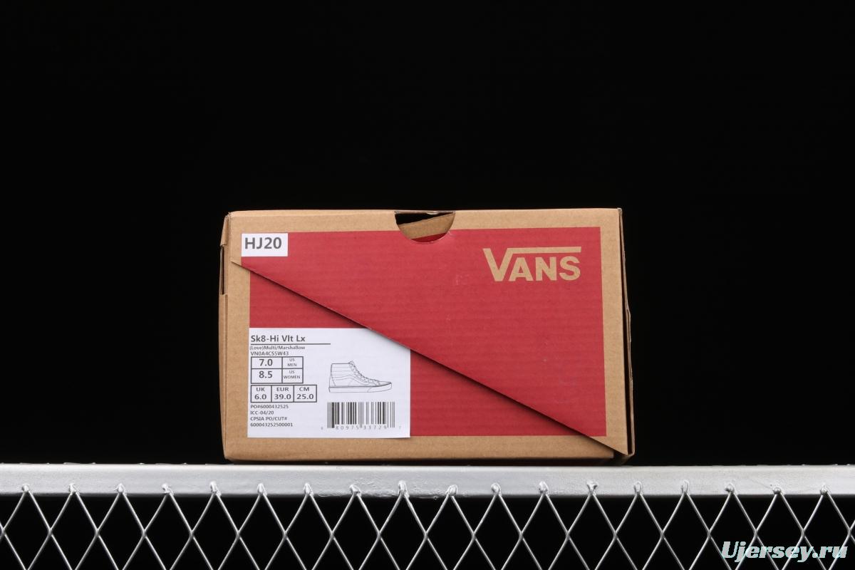 Vans Sk8-Hi Vlt Lx YaNIKEes Yankees co-branded high-top casual canvas shoes VN0A4CS5W43