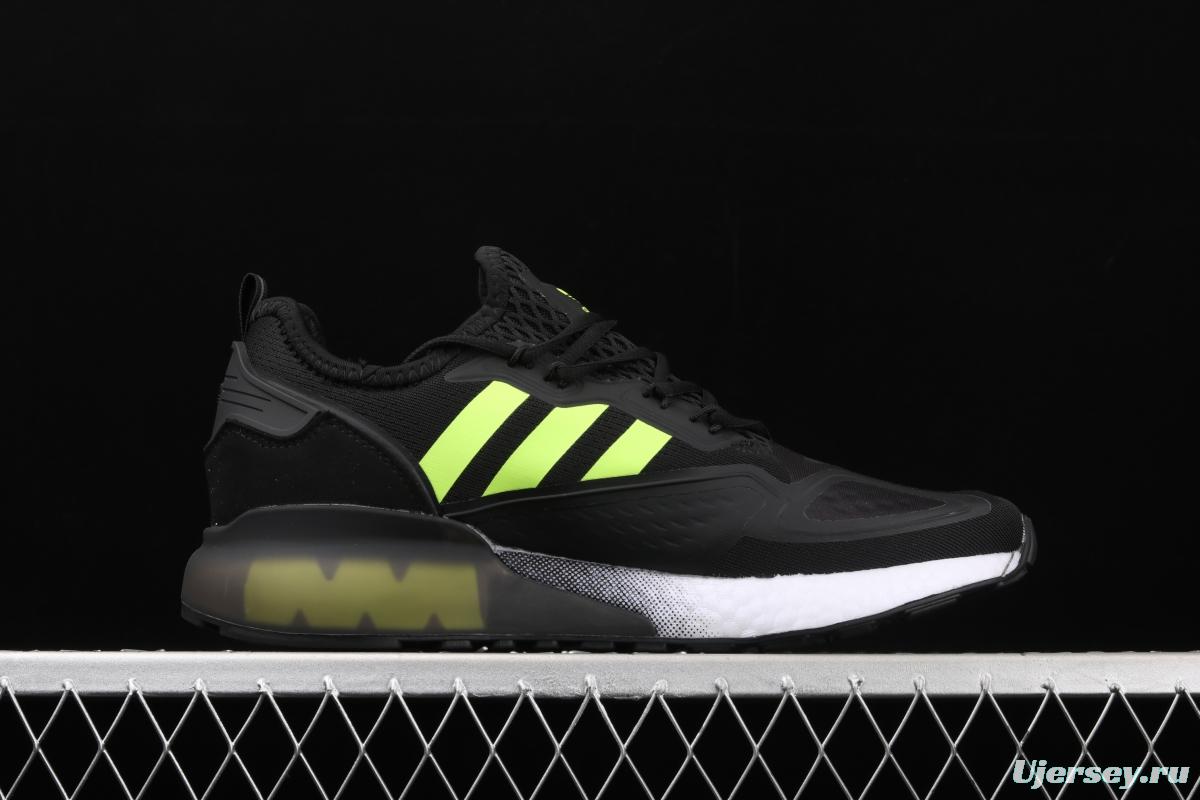 Adidas ZX 2K Boost FV7472 2020 summer new clover popcorn vintage running shoes