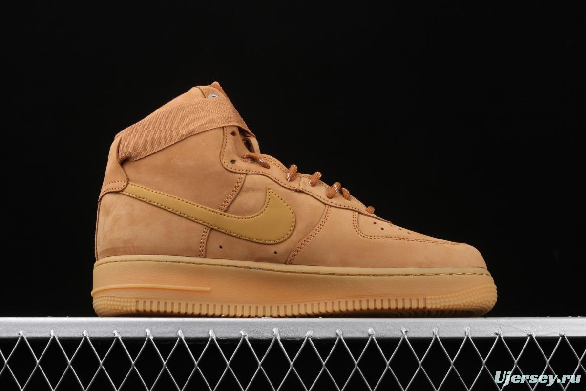 NIKE Air Force 1 High'07 2019 new wheat color high upper shoes CJ9178-200