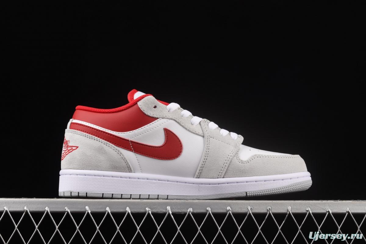 Air Jordan 1 Low low-end rice white red retro culture leisure sports basketball shoes DC6991-016