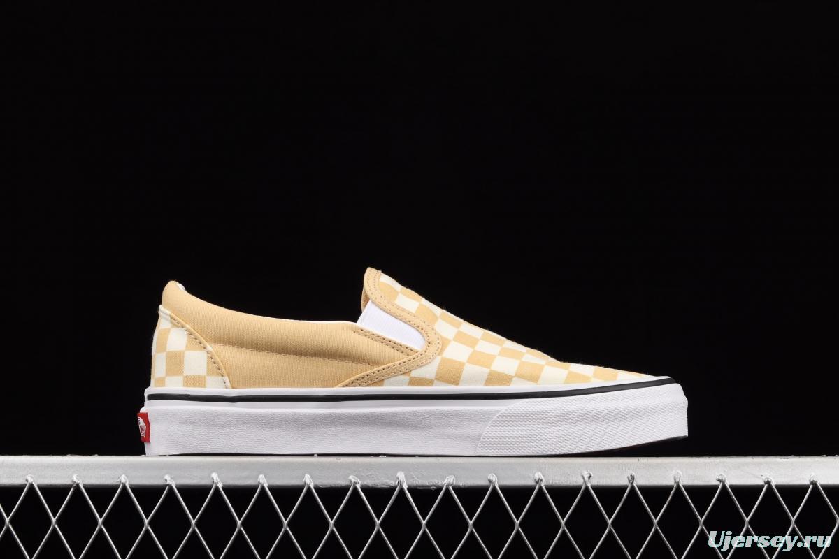 Vans OG Classic Slip-On Loafers Shoes checkerboard khaki classic lazy suit low-top canvas shoes VN0A33TB43A