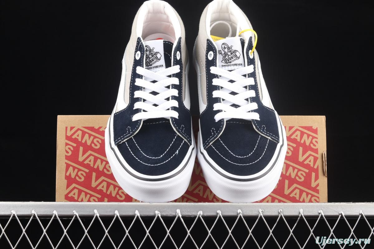 Vans SK8-Mid Pro side checkerboard small mark middle side professional skateboard shoes VN0A3WM32PD