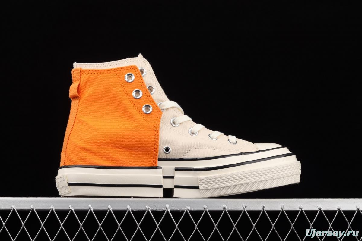 Converse x Feng Chen Wang 2in1 Chuck 70 deconstruct and reshape the joint style high top casual board shoes 169840C