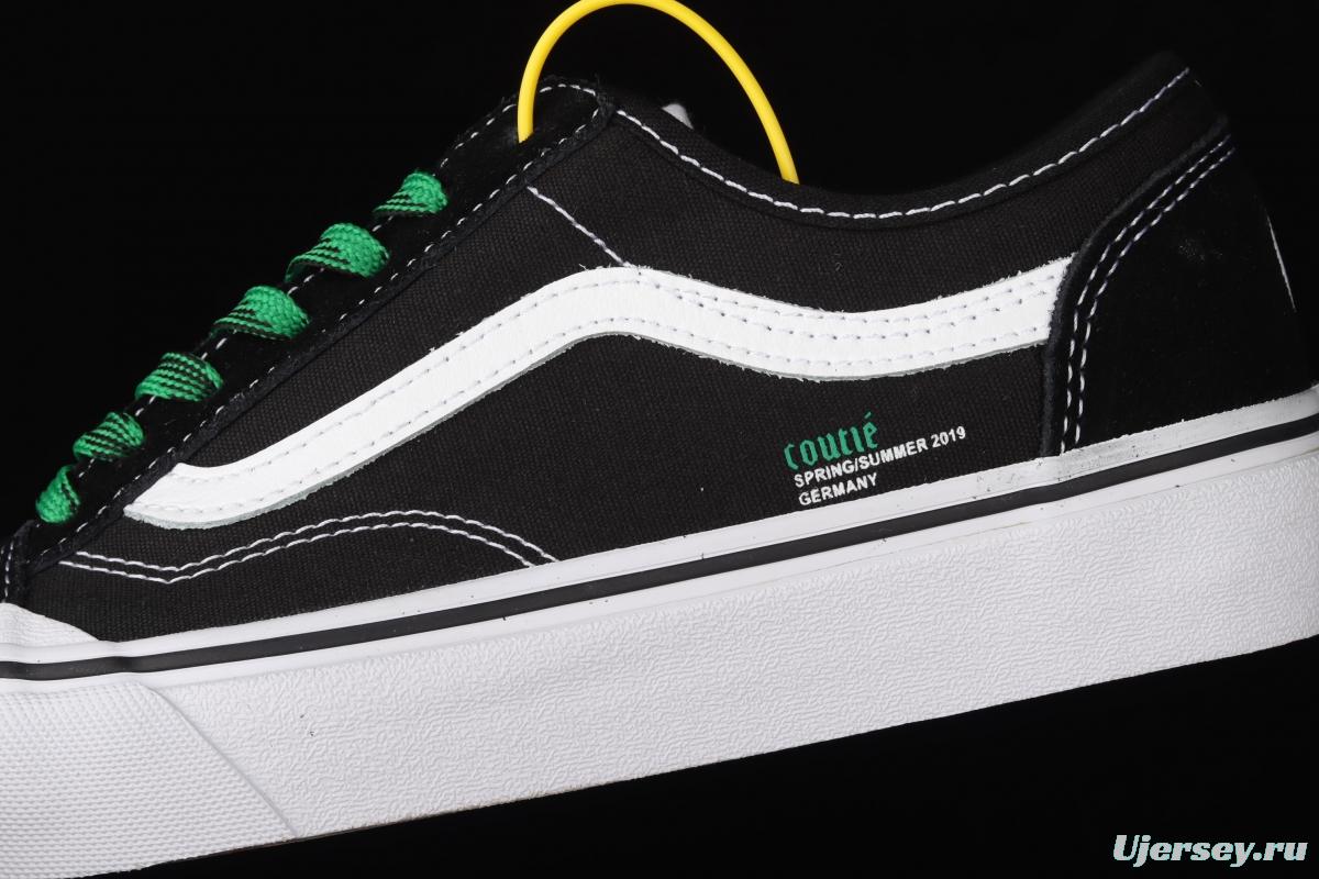 Vans Old Skool couti é co-named Baotou black low-top casual board shoes VN0A3MVYX18