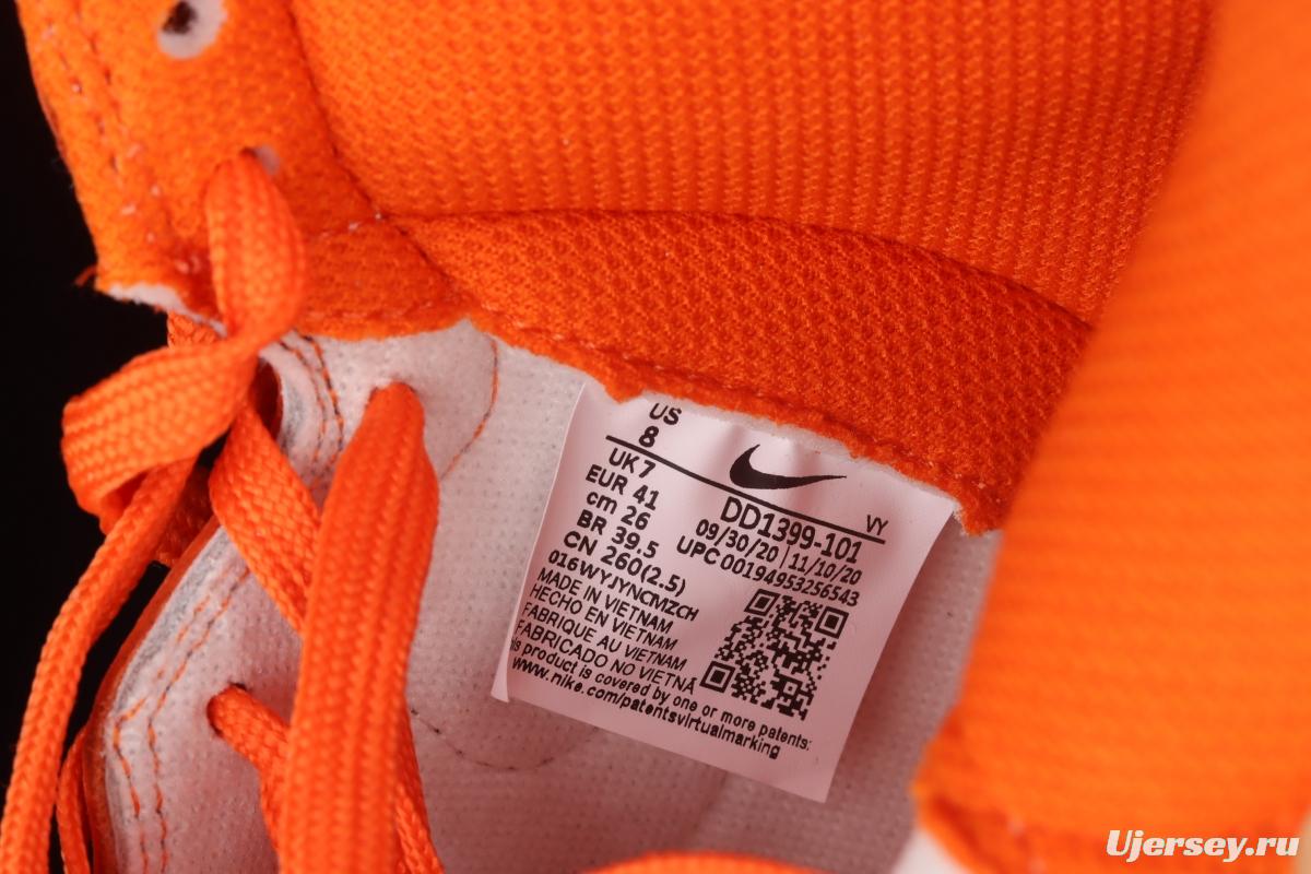 NIKE SB DUNK High Retro Orange Blaze 2021 edition white orange dunk series high top leisure sports skateboard shoes DD1399-101,