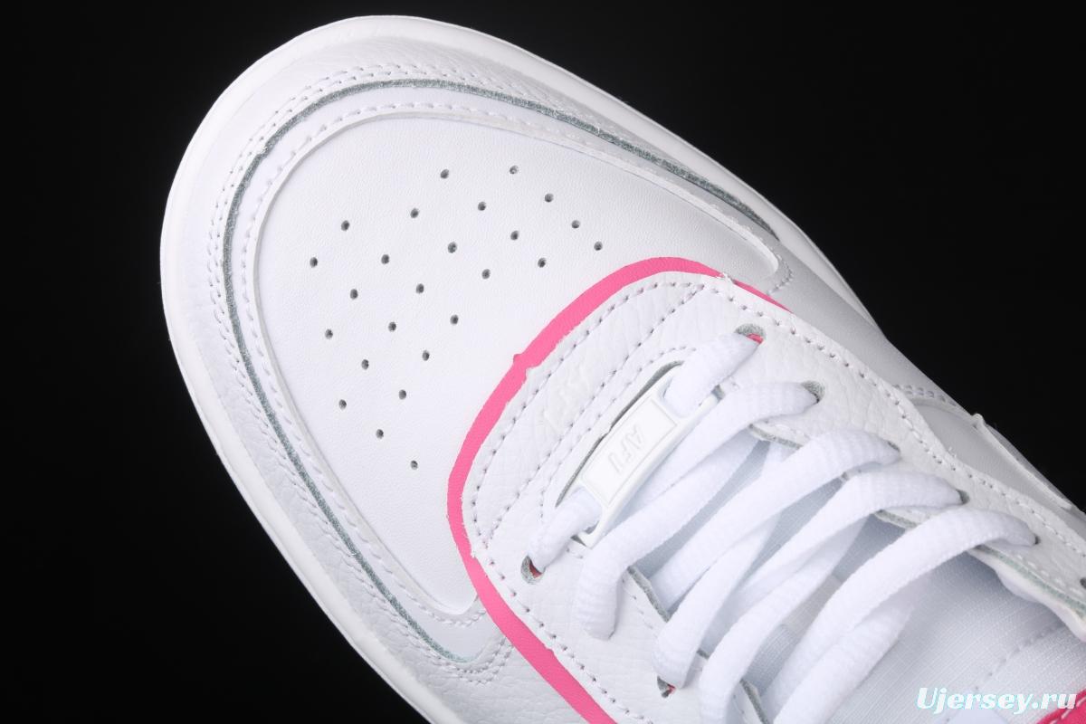 NIKE Air Force 1 ShAdidasow white powder light weight increased low-end white board shoes CI0919-102,