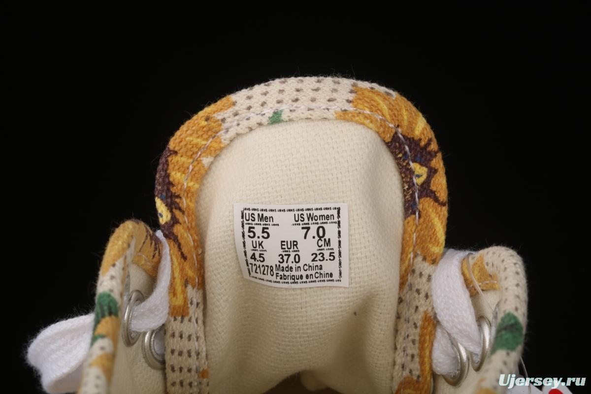 Vans Authentic Vance limited edition daisies printed low-top skateboard shoes VN0A5HYP6SR