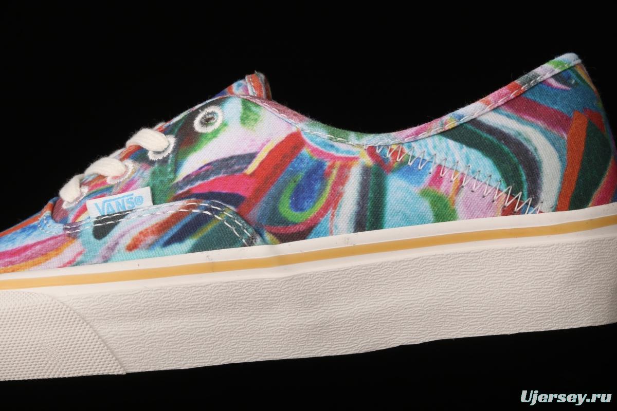 Vans Authentic SF color printing color sole environmental protection canvas board shoes VN0A3MU642D